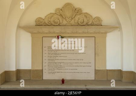 Lviv, Ukraine - 09. Juni 2018: Friedhof der Verteidiger von Lviv auf dem Lychakiv Friedhof, Staatliches Museum für Geschichte und Kultur, historischer Friedhof Stockfoto