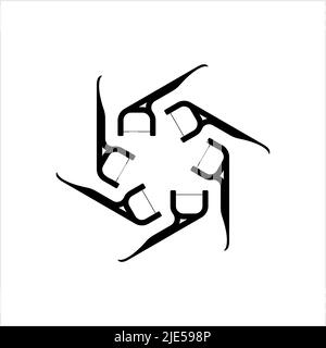 Zahnseide-Werkzeug, Zahnreinigungswerkzeug Vektor-Kunst-Illustration Stock Vektor