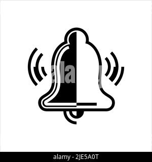Klingelnde Glocke Symbol, Klingelnde Glocke Sound Symbol Vektor-Kunst Illustration Stock Vektor