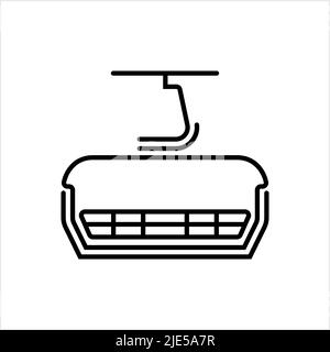 Ski Lift Icon, Aerial Lift Icon Vektor-Kunst Illustration Stock Vektor