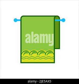 Handtuch Symbol, Handtuch Vektor Art Illustration Stock Vektor
