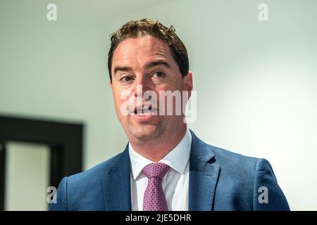 Martin Heydon TD, Staatsminister im Ministerium für Landwirtschaft, Ernährung und Marine. Stockfoto