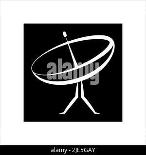 Satellitenschüssel Symbol Vektor Kunst Illustration Stock Vektor