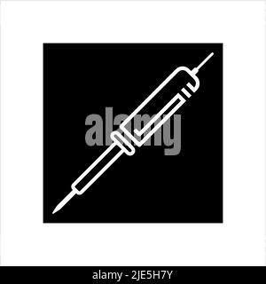 Lötkolben Symbol, Elektrischer Lötkolben Vektor-Kunst Illustration Stock Vektor