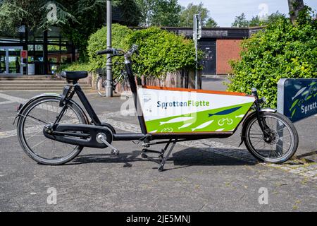 SprottenFlotte Güterfahrrad am Bahnhof Eckernförde Stockfoto