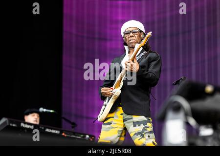 Landgraaf, Niederlande 19. juni 2022 Nile Rodgers & Chic live beim Pinkpop Festival 2022 © Roberto Finizio/ Alamy Stockfoto