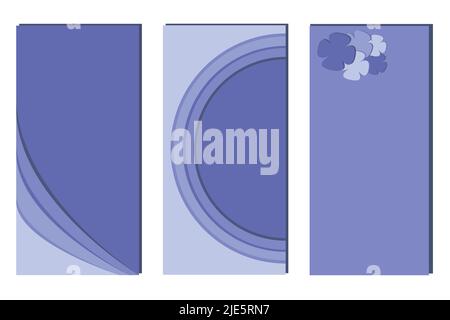 Social-Media-Geschichten, Beiträge, Highlights Vorlagen für Blogger eingestellt Stock Vektor