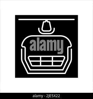 Ski Lift Icon, Aerial Lift Icon Vektor-Kunst Illustration Stock Vektor