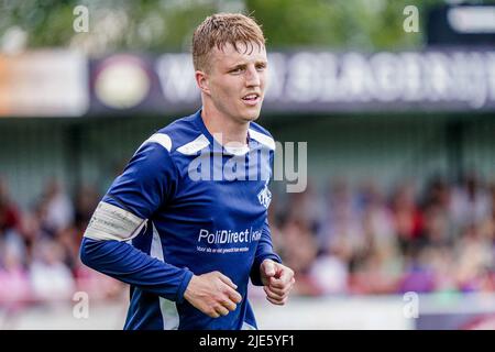 HAAKSBERGEN, NIEDERLANDE - 25. JUNI: Milan Bultman von Bon Boys während des Vorsaison-Freundschaftsspiel zwischen Bon Boys und FC Twente am 25. Juni 2022 im Sportpark De Greune in Haaksbergen, Niederlande (Foto: Jeroen Meuwsen/Orange Picches) Stockfoto