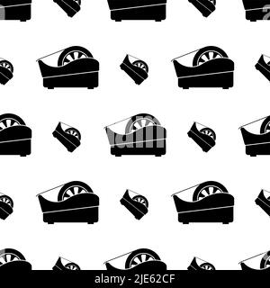 Symbol Für Bandspender Nahtloses Muster, Symbol Für Klebebandhalter Vektor-Kunst Stock Vektor