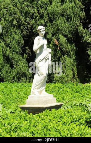 Spazieren Sie durch die Gassen der Parks von Valencia Stockfoto