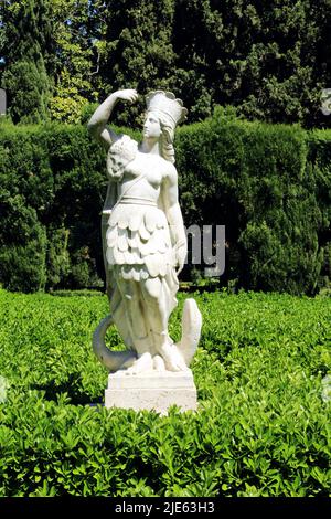 Spazieren Sie durch die Gassen der Parks von Valencia Stockfoto