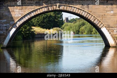 Ferrybridge Old Bridge, Ferrybridge, West Yorkshire, England, Großbritannien Stockfoto