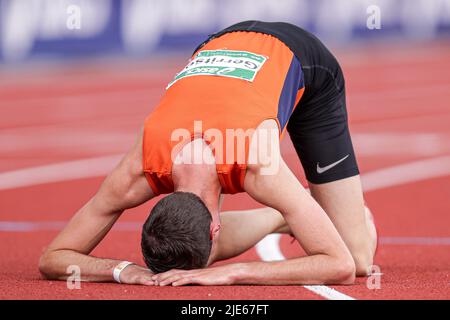 APELDOORN, NIEDERLANDE - 25. JUNI: Lars Gerritsen aus den Niederlanden nimmt an der Men's 1500m Serie des ASICS NK Atletiek 2022 - Day 2 bei der AV '34 am 25. Juni 2022 in Apeldoorn, Niederlande, Teil. (Foto von Peter Lous/Orange Picturs) Stockfoto