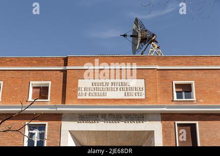 Madrid, Spanien. Institut für Angewandte Physik Leonardo Torres Quevedo vom CSIC (Spanischer nationaler Forschungsrat) Stockfoto