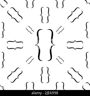 Symbol Für Geschweifte Klammer, Klammern Vektor Art Illustration  Stock-Vektorgrafik - Alamy