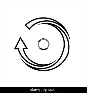 Drehungssymbol, Drehungssymbol, Kreisförmiges Drehungssymbol Vektorgrafik Stock Vektor
