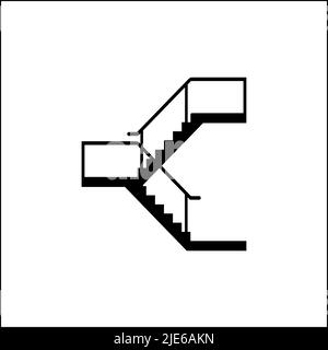 Treppen Symbol, Web Design Vektor Kunst Illustration Stock Vektor