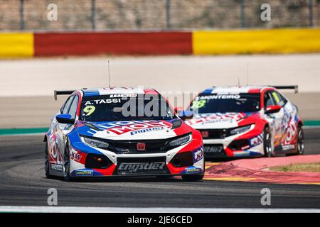 09 TASSI Attila (HUN), LIQUI MOLY Engstler, Honda Civic Type R TCR, Aktion während des WTCR - Race of Spain 2022, 4. Runde des FIA World Touring Car Cup 2022, auf dem MotorLand Aragon vom 24. Bis 26. Juni in Alcaniz, Spanien - Foto Xavi Bonilla / DPPI Stockfoto