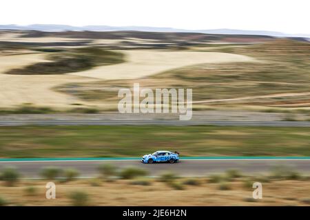 Während des WTCR - Race of Spain 2022, 4. Runde des FIA World Touring Car Cup 2022, auf dem Motorland Aragon vom 24. Bis 26. Juni in Alcaniz, Spanien - Foto: Xavi Bonilla/DPPI/LiveMedia Stockfoto