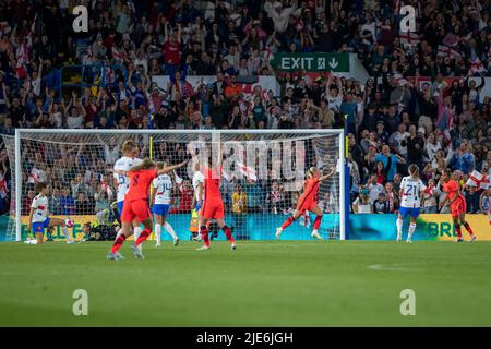 Freitag, 24.. Juni 2022. . England vs. Niederlande. International freundlich in Elland Road (Leeds, Großbritannien). Stockfoto