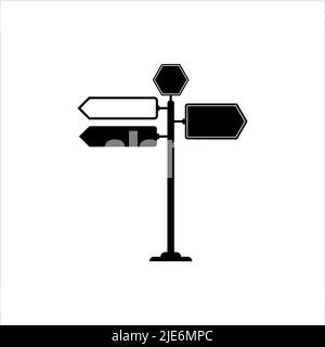 Symbol Für Wegweiser, Symbol Für Wegweiser Vektorgrafik Stock Vektor