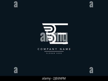 Alphabet abstrakter Buchstabe Symbol Logo BE Stock Vektor