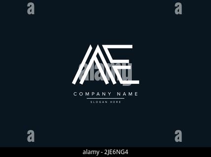 Alphabet Symbol für abstrakten Buchstaben Logo AE Stock Vektor