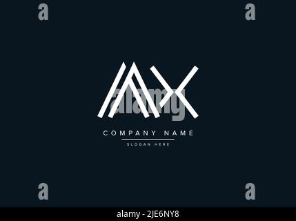Alphabet Symbol für abstrakten Buchstaben Logo AX Stock Vektor