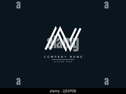 Alphabet Symbol für abstrakten Buchstaben Logo AV Stock Vektor