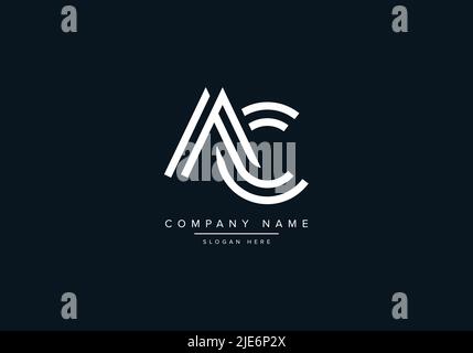 Alphabet abstrakter Buchstabe Symbol Logo AC Stock Vektor