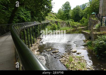 Der Millennium Walkway, New Bridge, Derbyshire Stockfoto