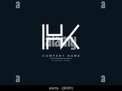 Alphabet abstrakter Buchstabe Symbol Logo HK Stock Vektor