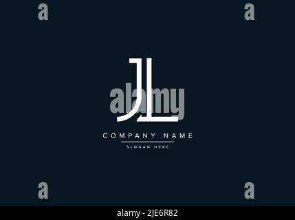 Alphabet Symbol für abstrakten Buchstaben JL Stock Vektor
