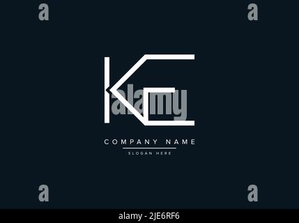 Alphabet Symbol für abstrakten Buchstaben Logo KE Stock Vektor