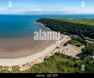 Oxwich Bay auf der Gower Peninsula in Swansea, Großbritannien Stockfoto