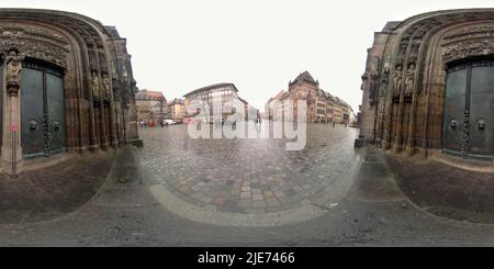 Die Lorenzkirche in Nürnberg in Deutschland 360 Grad Foto Stockfoto
