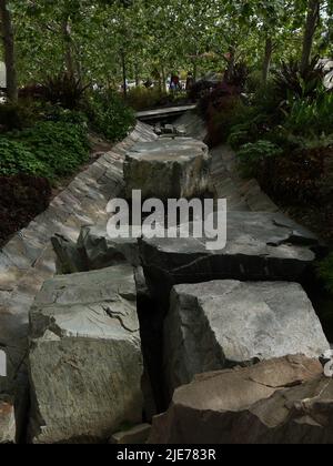 Getty Center Central Garden Stream, Mai 2011 Stockfoto