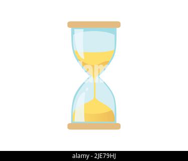 Halbdetaillierte und helle Sanduhr Illustration Stock Vektor