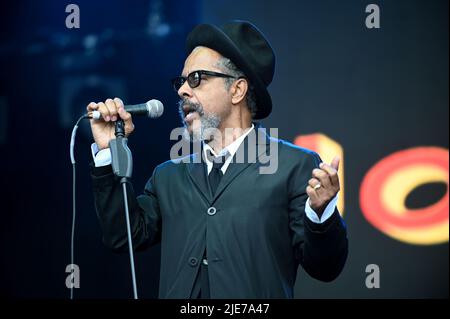 25. Juni 2022, Leeds, South Yorkshire, USA: Jo Boxers , Auftritt beim Lets Rock Leeds 80s Festival , Großbritannien , 25.06.2022 (Bildnachweis: © Robin Burns/ZUMA Press Wire) Stockfoto