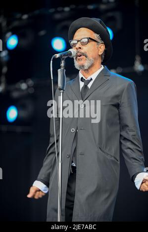 25. Juni 2022, Leeds, South Yorkshire, USA: Jo Boxers , Auftritt beim Lets Rock Leeds 80s Festival , Großbritannien , 25.06.2022 (Bildnachweis: © Robin Burns/ZUMA Press Wire) Stockfoto