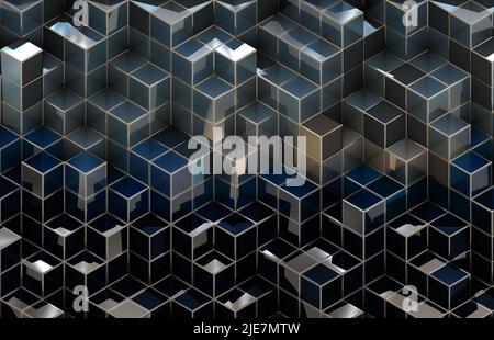 Abstrahieren sie 3D Würfel Stockfoto