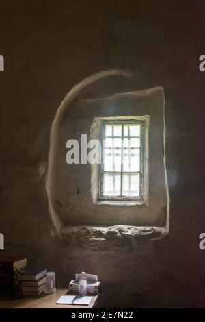Kleine Sakristei der mittelalterlichen Messukylä-Steinkirche in Tampere Finnland Stockfoto