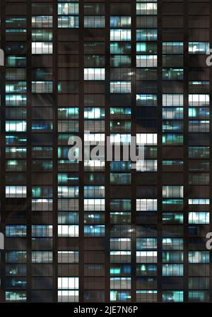 fenster Gebäude Bürofassade Stockfoto