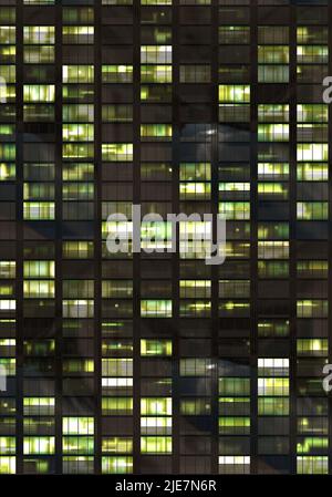 fenster Gebäude Bürofassade Stockfoto