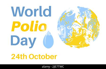 World Polio Day 24. Oktober Vektor-Illustration. Stock Vektor