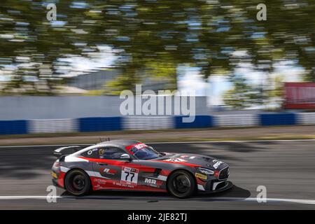 77 ALANIS Eric, DE MARTIN Alberto, NM Racing Team, Mercedes-AMG GT4, Aktion während des 3.. Laufs des Championnat de France FFSA GT 2022, vom 24. Bis 26. Juni auf dem Circuit d’Albi in Albi, Frankreich - Foto Damien Doumergue / DPPI Stockfoto