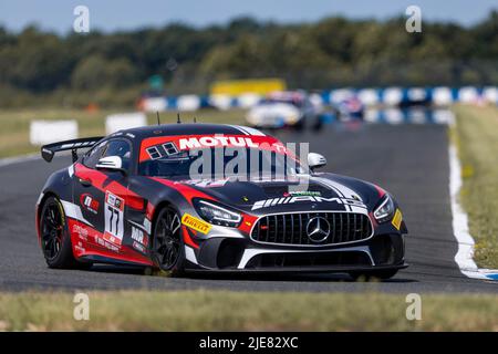 77 ALANIS Eric, DE MARTIN Alberto, NM Racing Team, Mercedes-AMG GT4, Aktion während des 3.. Laufs des Championnat de France FFSA GT 2022, vom 24. Bis 26. Juni auf dem Circuit d’Albi in Albi, Frankreich - Foto Damien Doumergue / DPPI Stockfoto