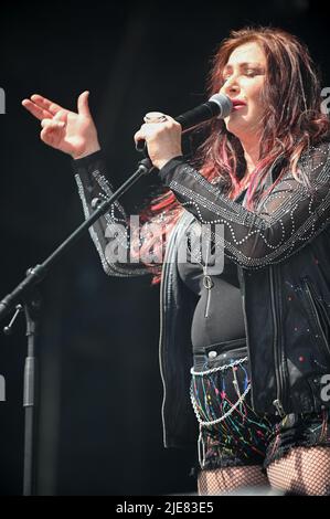 25. Juni 2022, Leeds, South Yorkshire, USA: Tiffany , Auftritt beim Lets Rock Leeds 80s Festival , Großbritannien , 25.06.2022 (Bildquelle: © Robin Burns/ZUMA Press Wire) Stockfoto