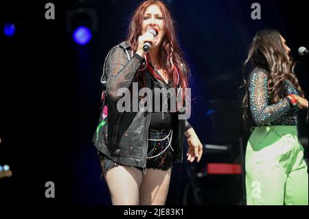 25. Juni 2022, Leeds, South Yorkshire, USA: Tiffany , Auftritt beim Lets Rock Leeds 80s Festival , Großbritannien , 25.06.2022 (Bildquelle: © Robin Burns/ZUMA Press Wire) Stockfoto